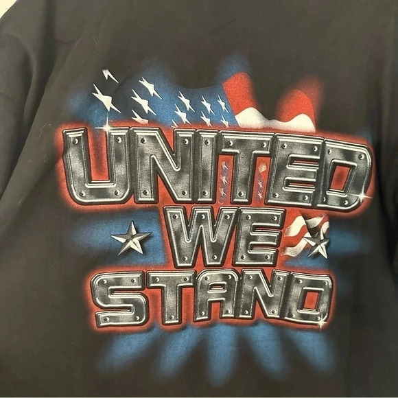 Authentic Wildman Apparel Black “American Pride, United We Stand” T- Shirt Sz 2X - Picture 4 of 8